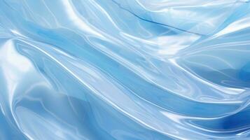 blue silk fabric textile satin abstract background, AI Generative photo