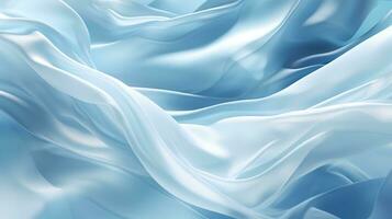 blue silk fabric textile satin abstract background, AI Generative photo