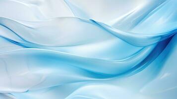 blue silk fabric textile satin abstract background, AI Generative photo