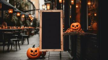 halloween, pumpkin, promotion, cafe, restaurant, AI Generative photo