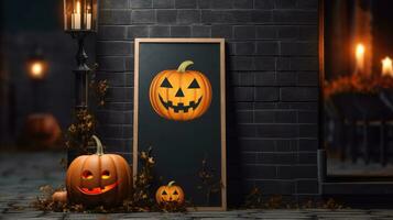 halloween, pumpkin, promotion, cafe, restaurant, AI Generative photo