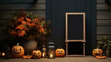 halloween, pumpkin, promotion, cafe, restaurant, AI Generative photo