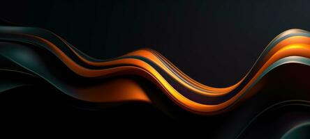 black abstract wave futuristic digital background, ai photo