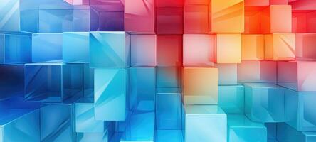 abstract colorful shapes geometric digital background, ai photo