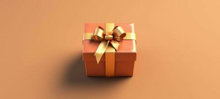 colorful ribbon gift box present copyspace, ai photo