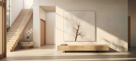 scandinavian interior home design contemporary, ai photo