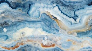 abstract marble texture agate blue, ai photo