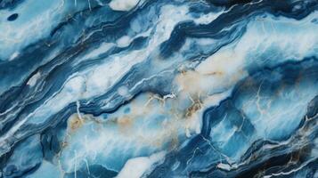 abstract marble texture agate blue, ai photo