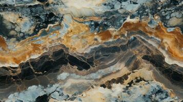 abstract marble texture agate gold orange black, ai photo