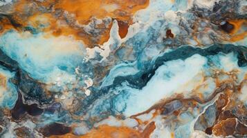 abstract marble texture agate gold orange black, ai photo