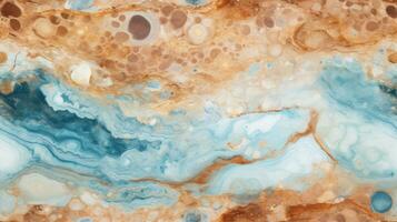 abstract marble texture agate light blue, ai photo