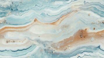abstract marble texture agate light blue, ai photo