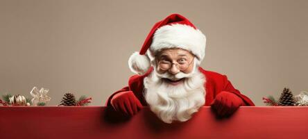 santa claus xmas christmas promoption sale copyspace banner, ai photo