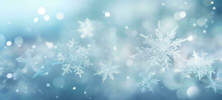 snow snowflakes cold winter frozen background texture, ai photo