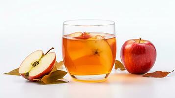Photo of a Apple Cider drink isolated on white background. Generative AI