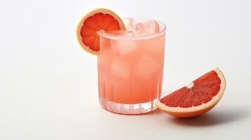 Photo of a Grapefruit Spritzer drink isolated on white background. Generative AI