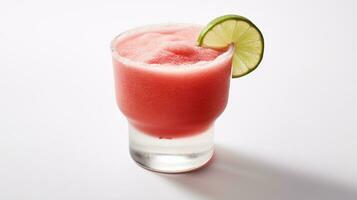 Photo of a Guava Margarita drink isolated on white background. Generative AI