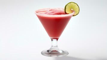 Photo of a Guava Margarita drink isolated on white background. Generative AI