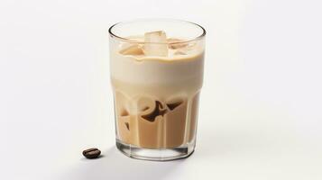 Photo of a Irish Cream Coffee drink isolated on white background. Generative AI