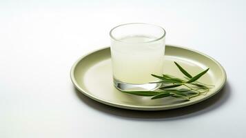 Photo of a Korean Soju drink isolated on white background. Generative AI