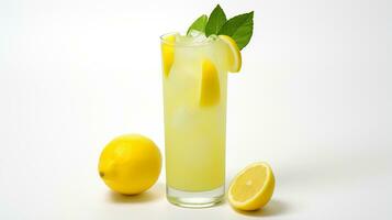 Photo of a Lemonade drink isolated on white background. Generative AI