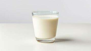 Photo of a Soy Milk isolated on flat white background. Generative AI