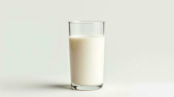 Photo of a Soy Milk isolated on flat white background. Generative AI