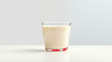 Photo of a Yakult isolated on flat white background. Generative AI