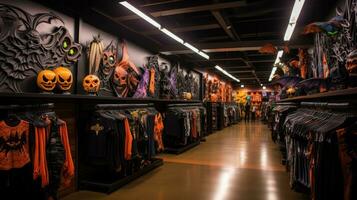 Halloween clothing store. Generative AI photo