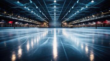 hielo pista en estilo de invierno Juegos Olímpicos. generativo ai foto