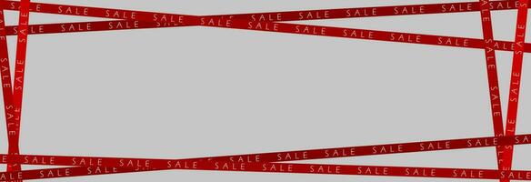 Red ribbon sale. vector