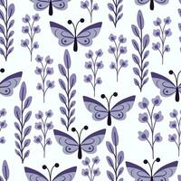 Delightful vector pattern design featuring playful butterflies and vibrant flowers, perfect for kids' imaginative worlds