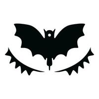 Black Bat Vector Icon - Simple and Stylish Bat Illustration