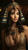 hermosa mujer me gusta reina de Egipto cleopatra. generativo ai foto