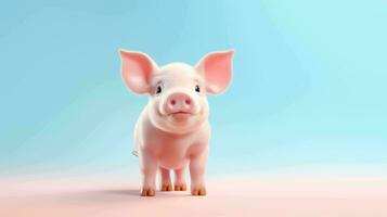 Adorable Piggy Bank. A symbol of savings and financial aspirations photo