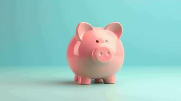 Adorable Piggy Bank. A symbol of savings and financial aspirations photo