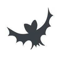 Bat silhouette. Halloween decoration. Printable template. Bat icon isolated on white. Vector. vector