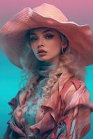 AI Generative Photo portrait of a fashion women