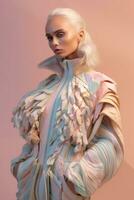 Ai Generative Photo portrait of a fashion women