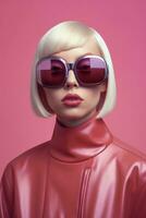 Ai Generative Photo portrait of a woman in futuristic fashion