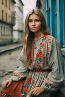 Ai Generative Photo portrait of a fashion women