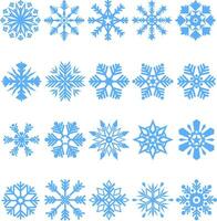 Set of snowflakes elements for winter seasons vector