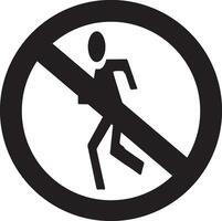 no running sign vector illustration