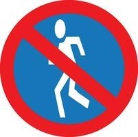 no running sign on white background vector