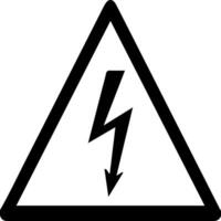 a black and white sign with a lightning bolt vector