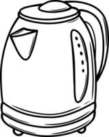 illustration of Kettle electric on white vector
