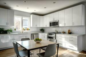 Ai Generative Photo of a elegant and modern kitchen