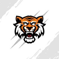 Tiger Head Logo Mascot Digital Illustration vector