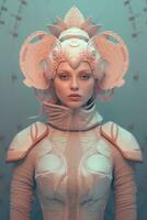 Ai Generative Photo portrait of a fashion women