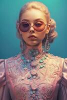 Ai Generative Photo portrait of a fashion women